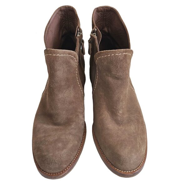 HENRY CUIR BROWN SUEDE BOOTIES (37) - Picture 2 of 11